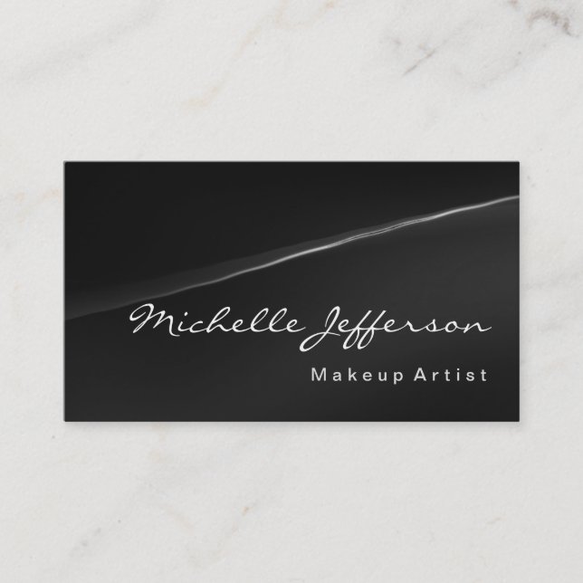 Makeup Artist Professional Grey Business Card (Front)