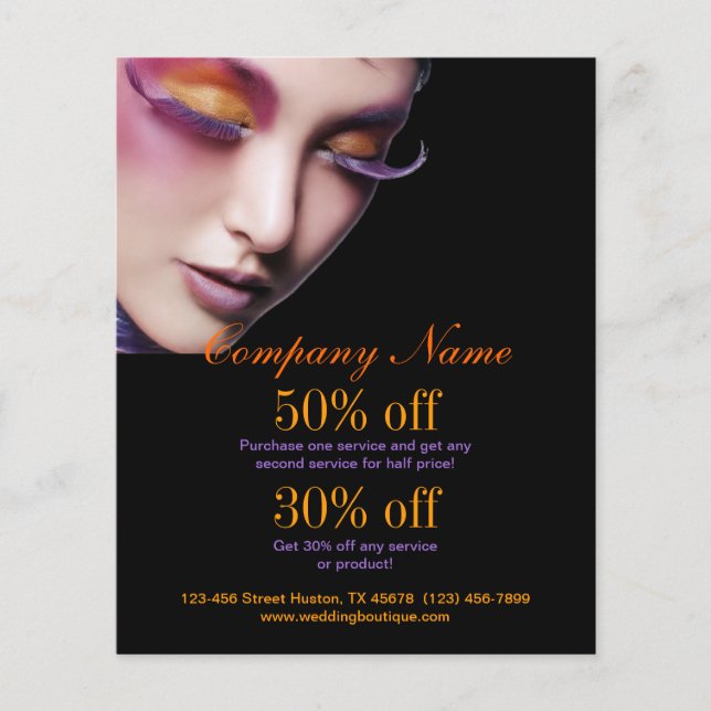 Makeup Artist Promotional Flyer (Front)