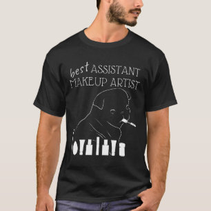 Makeup Artist Pug Dog Mua Cute Pet Assistant Funny T-Shirt