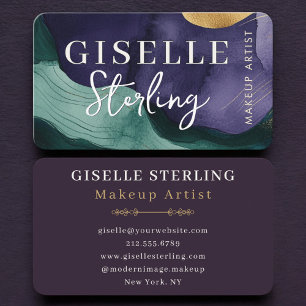 Makeup Artist Purple Business Card