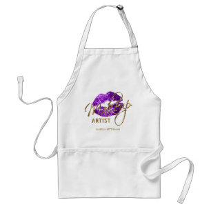 Makeup Artist - Purple Glitter Lips Standard Apron