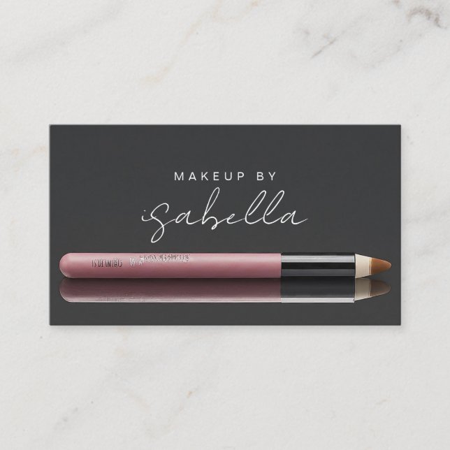 Makeup Artist QR Code  Business Card (Front)