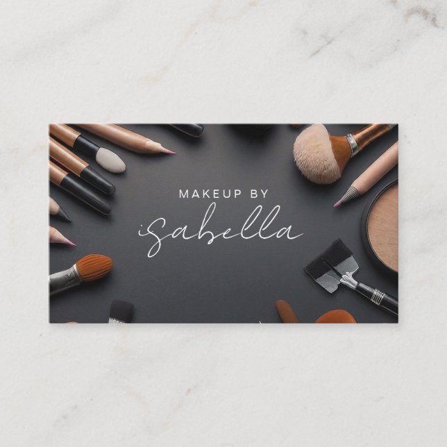 Makeup Artist QR Code Business Card (Front)