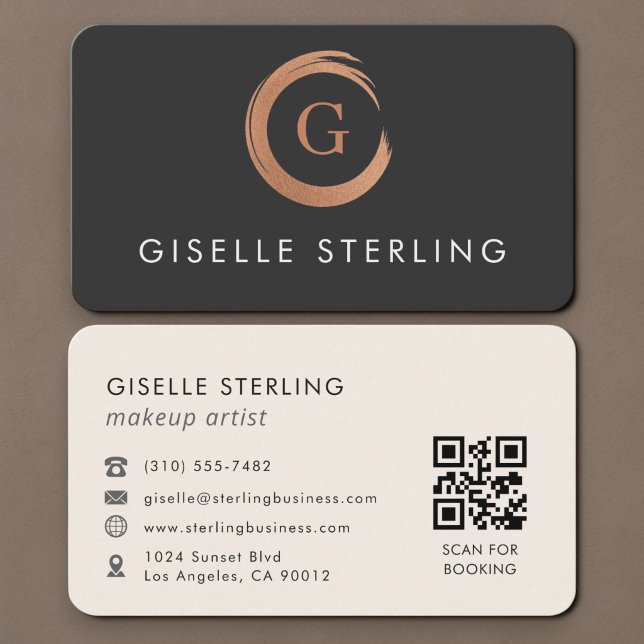 Makeup Artist QR Code  Business Card (Creator Uploaded)