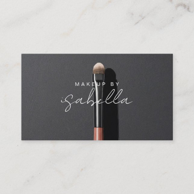 Makeup Artist QR Code Social Media Business Card (Front)