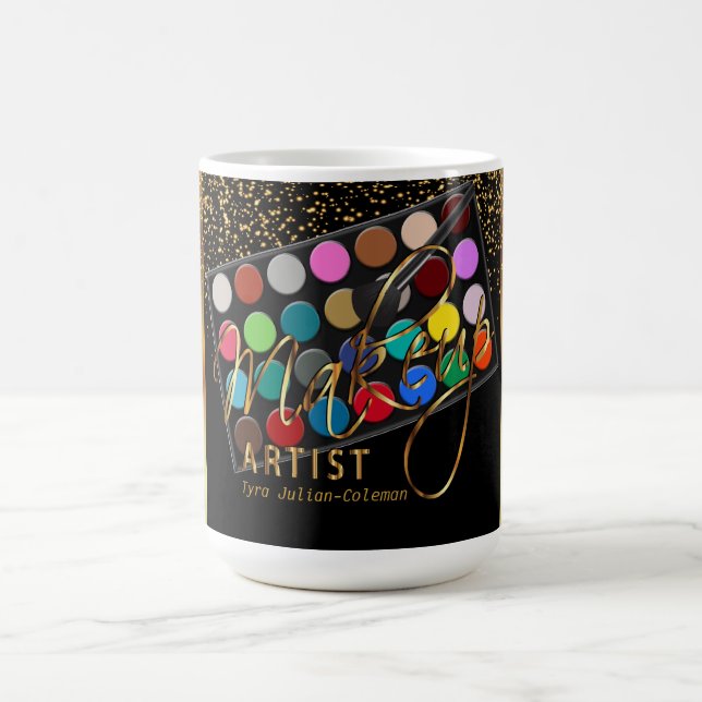 Makeup Artist Rainbow Colours Coffee Mug (Center)