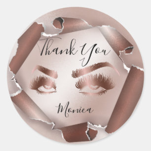 Makeup artist roll Eye Brown Eye Beauty Salon Lash Classic Round Sticker