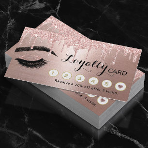 Makeup Artist Rose Gold Drips Beauty Salon Loyalty