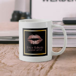 Makeup Artist Rose Gold Lips Modern Beauty Salon Coffee Mug<br><div class="desc">Makeup Artist Rose Gold Lips Modern Beauty Salon Mugs.</div>