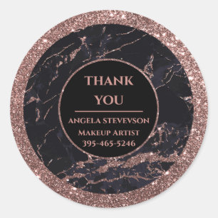 Makeup Artist Rose Gold Marble stickers
