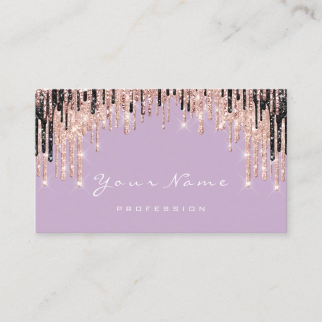 Makeup Artist Rose Purple Wax Appointment Card (Front)