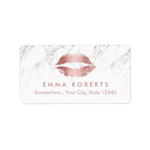 Makeup Artist Rose Rose Gold Lips Salon Marble Label