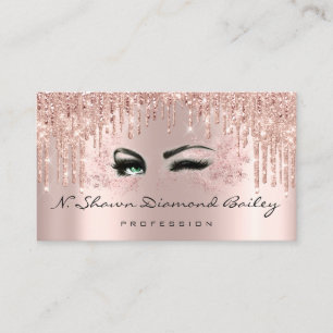 Makeup Artist Rose Spark Lips Wax Brows Eyes Appointment Card