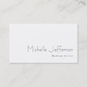 Makeup Artist Script Simple White Business Card