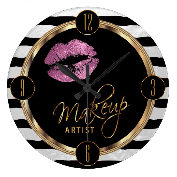Makeup Artist Wall Clocks | Zazzle UK