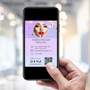 makeup artist social media photo digital business card