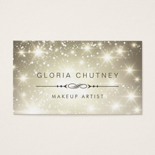 Makeup Artist - Sparkling Bokeh Glitter Business Card