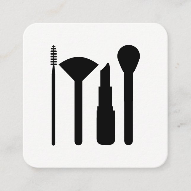 Makeup Artist Square Business Card (Front)