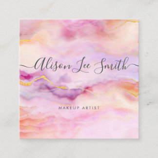 Makeup Artist Square Business Card