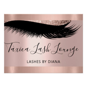 Makeup Artist Studio Eyelashes Extension Rose Post Poster