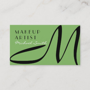 Makeup Artist Stylish Monogram Modern Dollar Bill Business Card