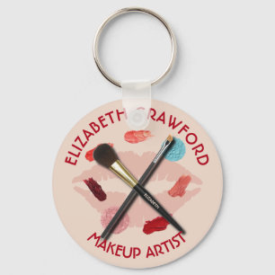 Makeup Artist Stylist Beauty Salon With Your Name Key Ring
