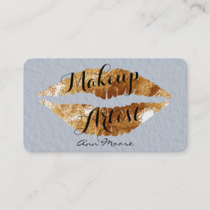Makeup artist stylist make up lips business card