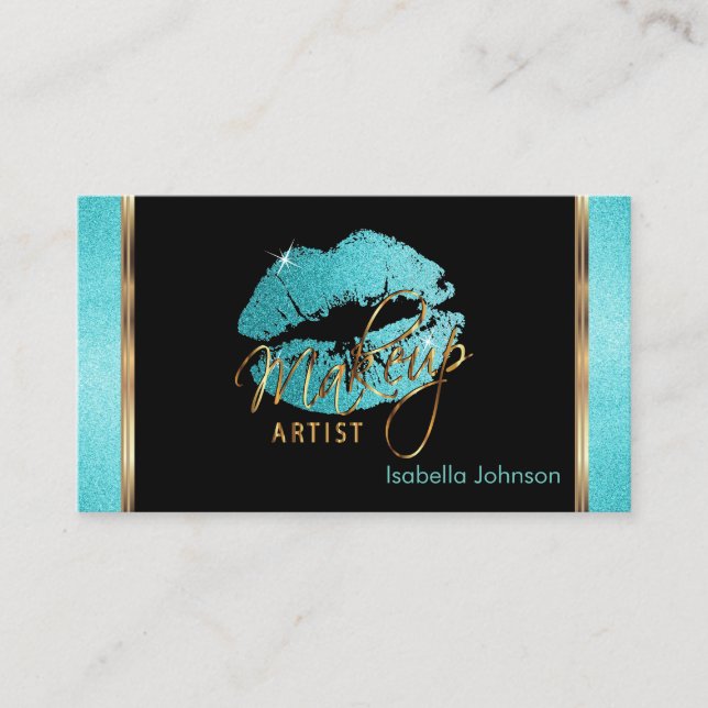 Makeup Artist Teal Glitter Appointment (Front)