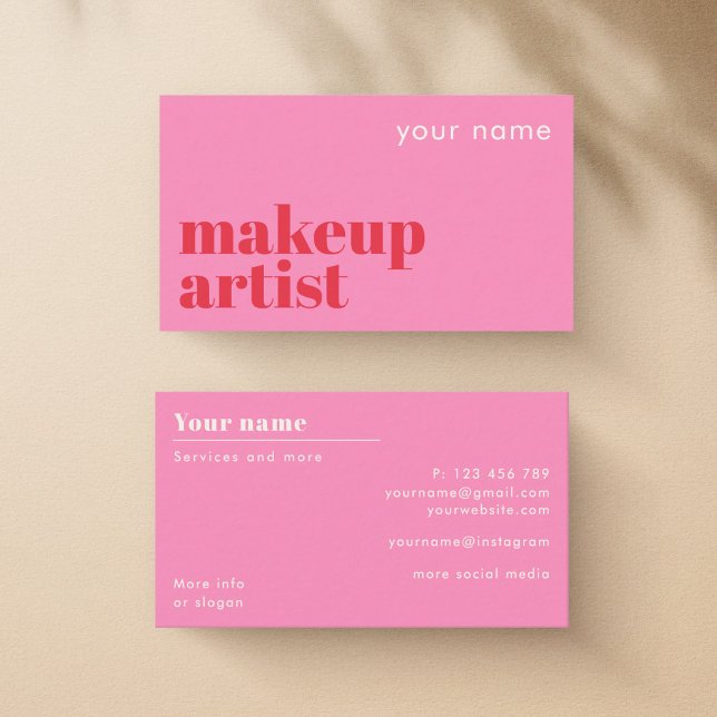 Makeup artist technician modern Business Card (Creator Uploaded)