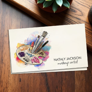 Makeup artist tools palette business card
