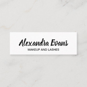 Makeup artist trendy typography simple mini business card