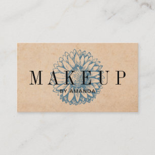Makeup Artist Vintage Sunflower Salon Appointment Card