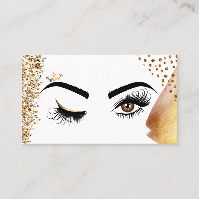 Makeup artist Wink Eye Beauty Salon Lash Extension Business Card (Front)