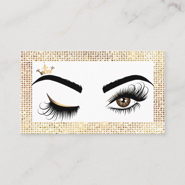 Makeup artist Wink Eye Beauty Salon Lash Extension Business Card (Front)