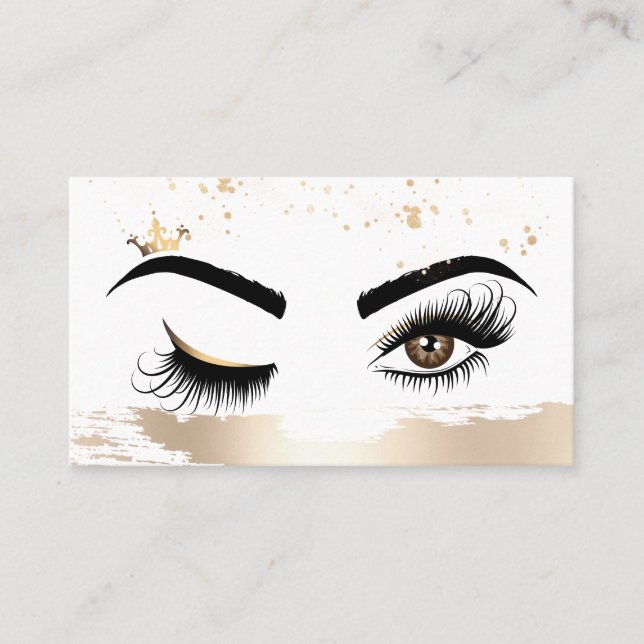 Makeup artist Wink Eye Beauty Salon Lash Extension Business Card (Front)