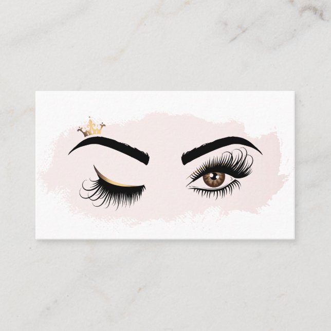 Makeup artist Wink Eye Beauty Salon Lash Extension Business Card (Front)