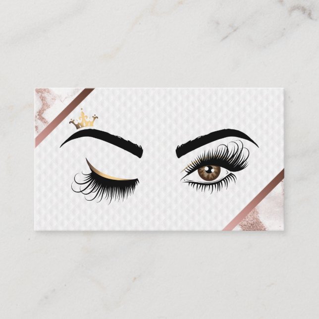 Makeup artist Wink Eye Beauty Salon Lash Extension Business Card (Front)
