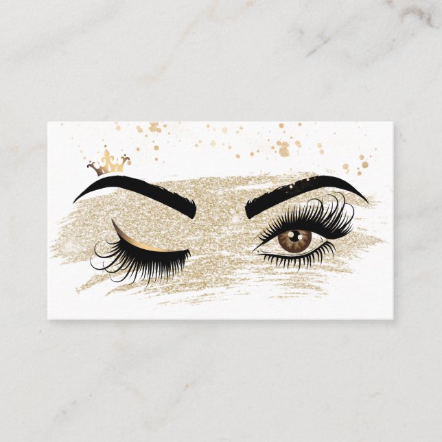 Makeup artist Wink Eye Beauty Salon Lash Extension Business Card (Front)