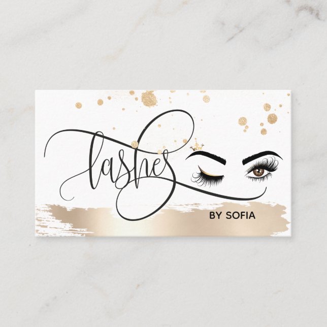 Makeup artist Wink Eye Beauty Salon Lash Extension Business Card (Front)