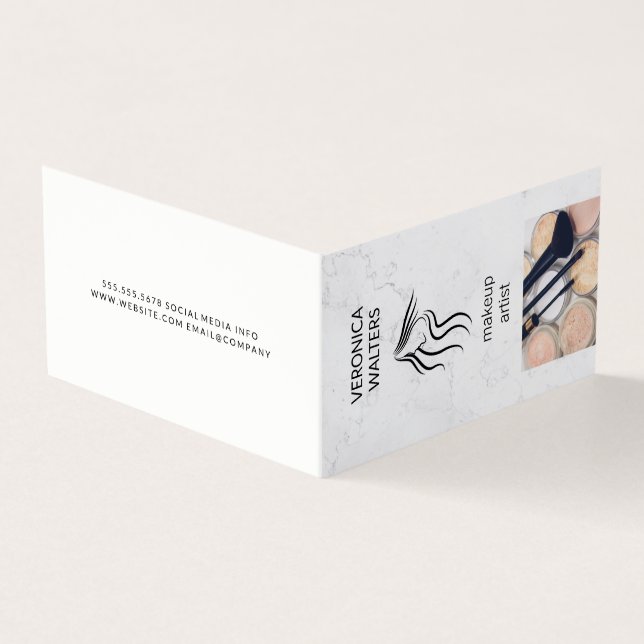 Makeup Artist | Womens Beauty Business Card (Outside)
