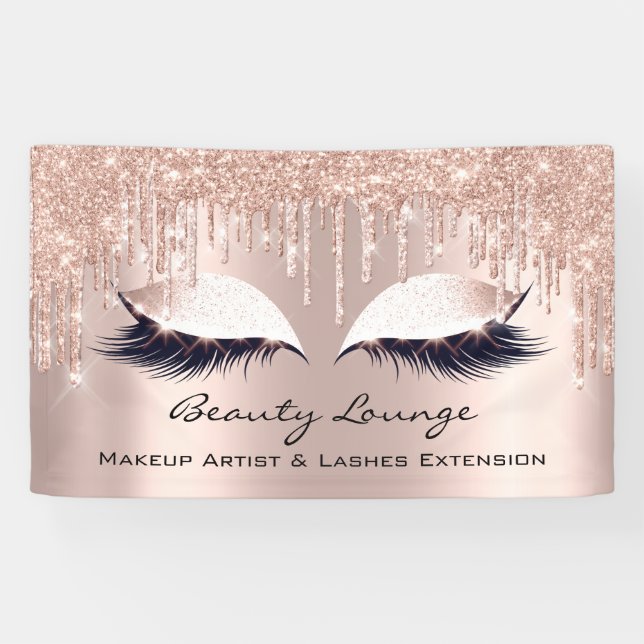 Makeup ArtistLashes Extension Hair SalonRose Gold Banner (Horizontal)