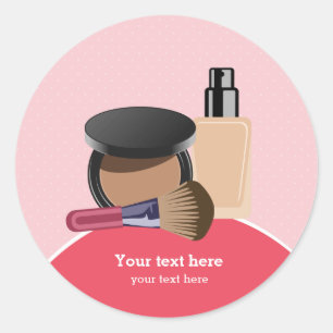 Makeup artists classic round sticker