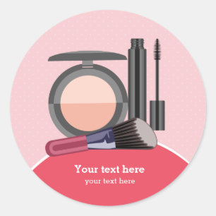 Makeup artists classic round sticker