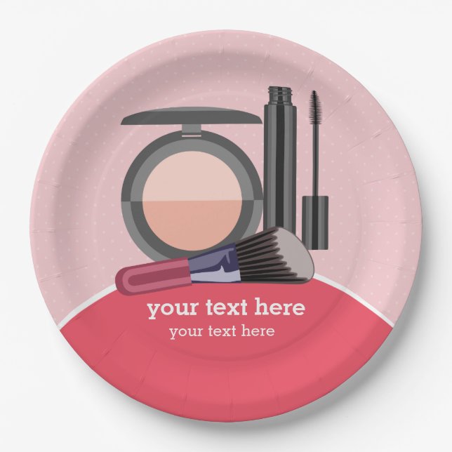 Makeup artists paper plate (Front)