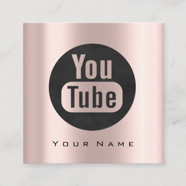 Makeup Beauty Blogger You-tuber Fashion Logo Socia Square Business Card (Front)
