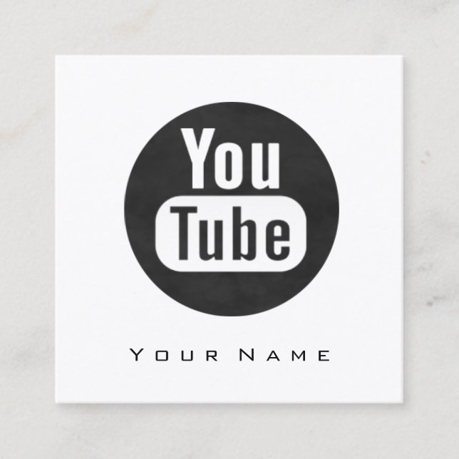 Makeup Beauty Blogger You-tuber Fashion Logo Socia Square Business Card (Front)