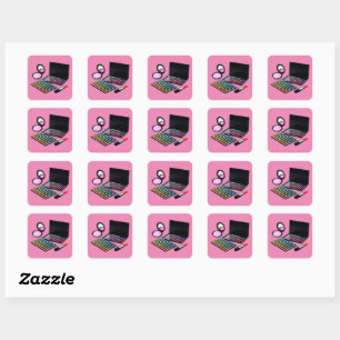 Makeup Beauty Cosmetics Art Lipstick Eye shadows Square Sticker
