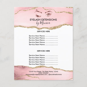 Makeup Beauty Lashes Salon Blush Pink Girly Modern Flyer