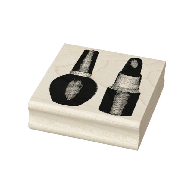 Makeup Beauty Lipstick Tube Nail Polish Bottle Rubber Stamp (Stamp)