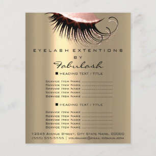 Makeup Beauty Salon Glitter Flyer Grey Rose Gold